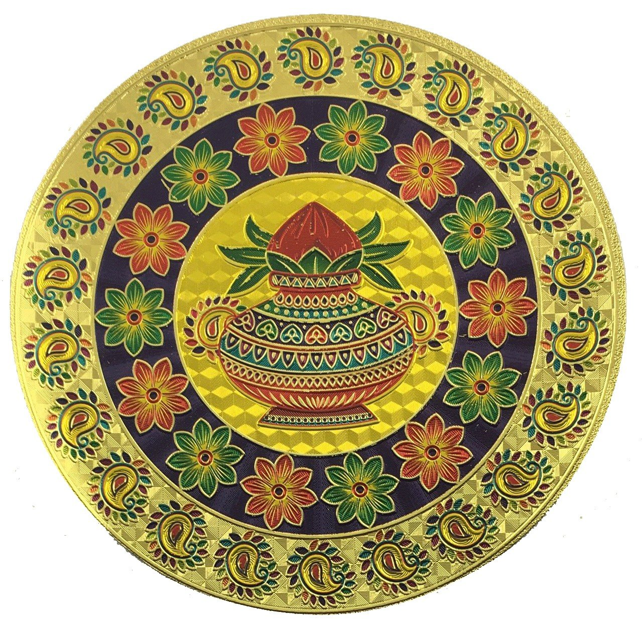 Stickerbazaar Micro Golden Embossing Rangoli Stickers