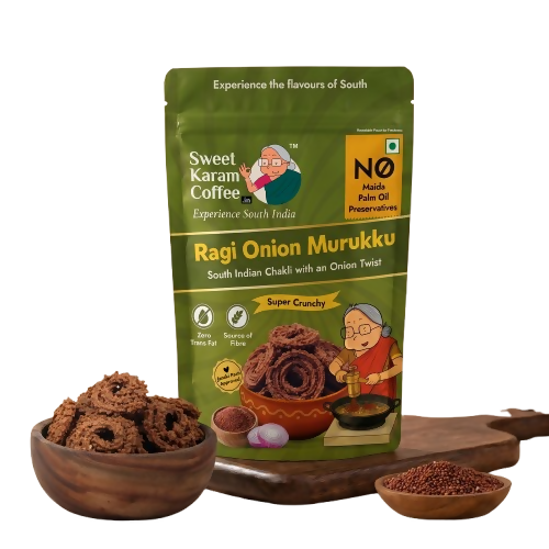 Sweet Karam Coffee Ragi Onion Murukku