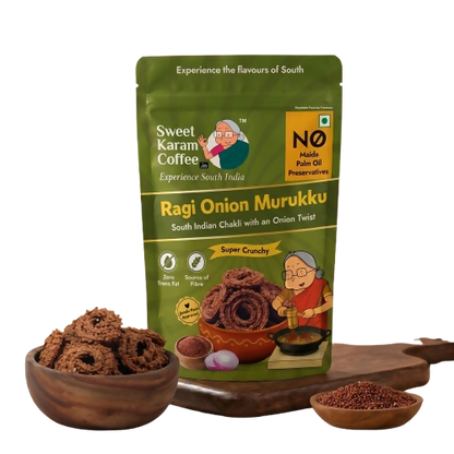 Sweet Karam Coffee Ragi Onion Murukku