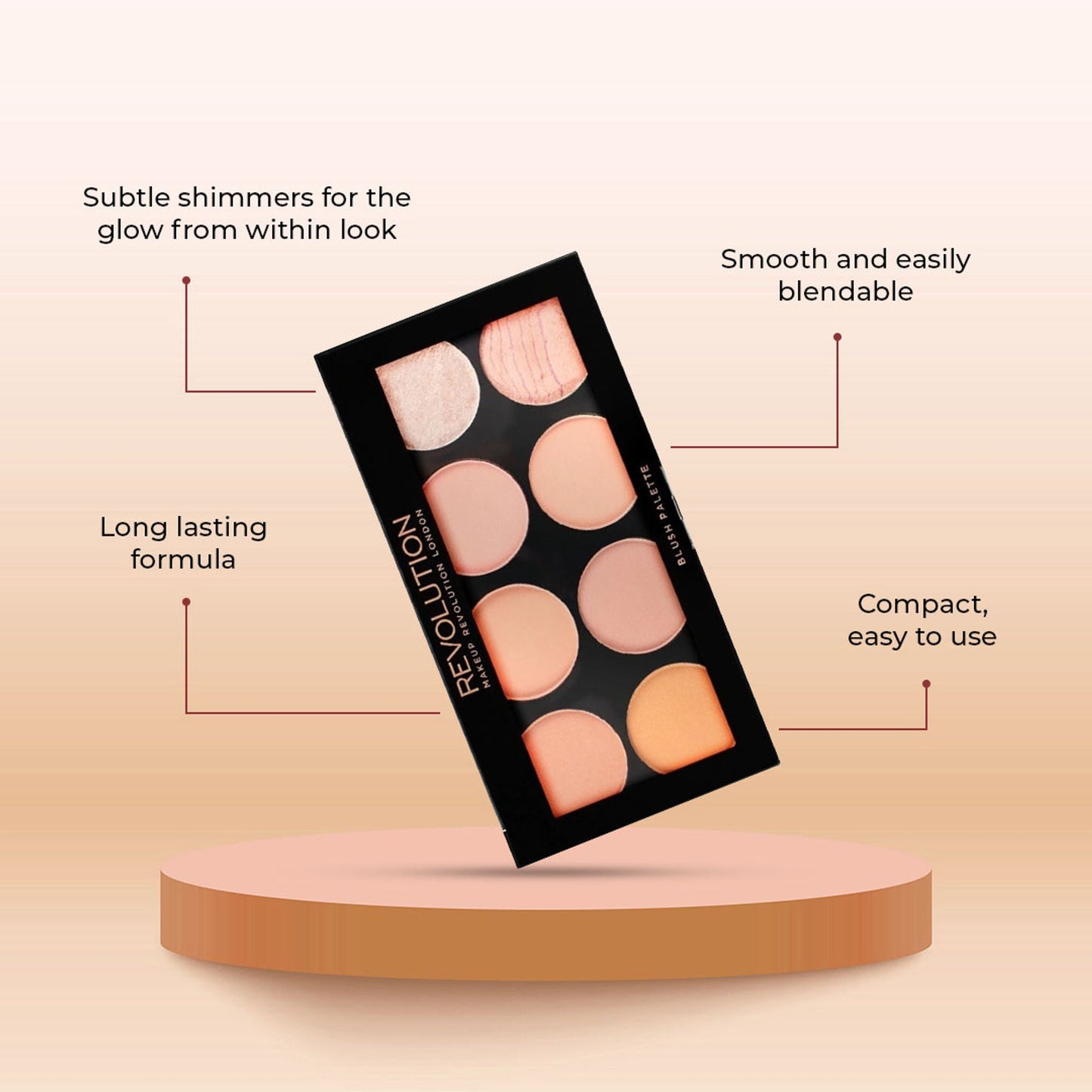 Makeup Revolution Ultra Blush and Contour Palette - Hot Spice