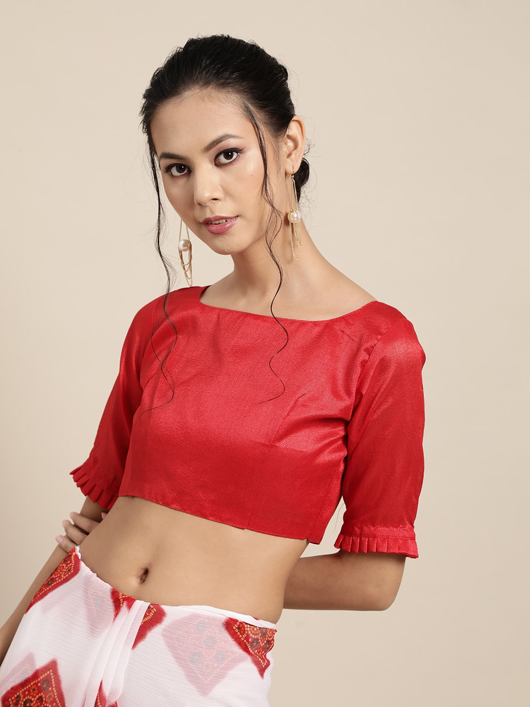 Saree Mall Bandhani Poly Chiffon Saree