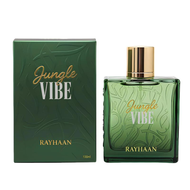 RAYHAAN Jungle Vibe Eau De Parfum for Men | Fresh Green Woody Aromatic Fragrance | Long-Lasting Perfume Spray