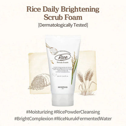 Skinfood Rice Daily Brightening Scrub Foam