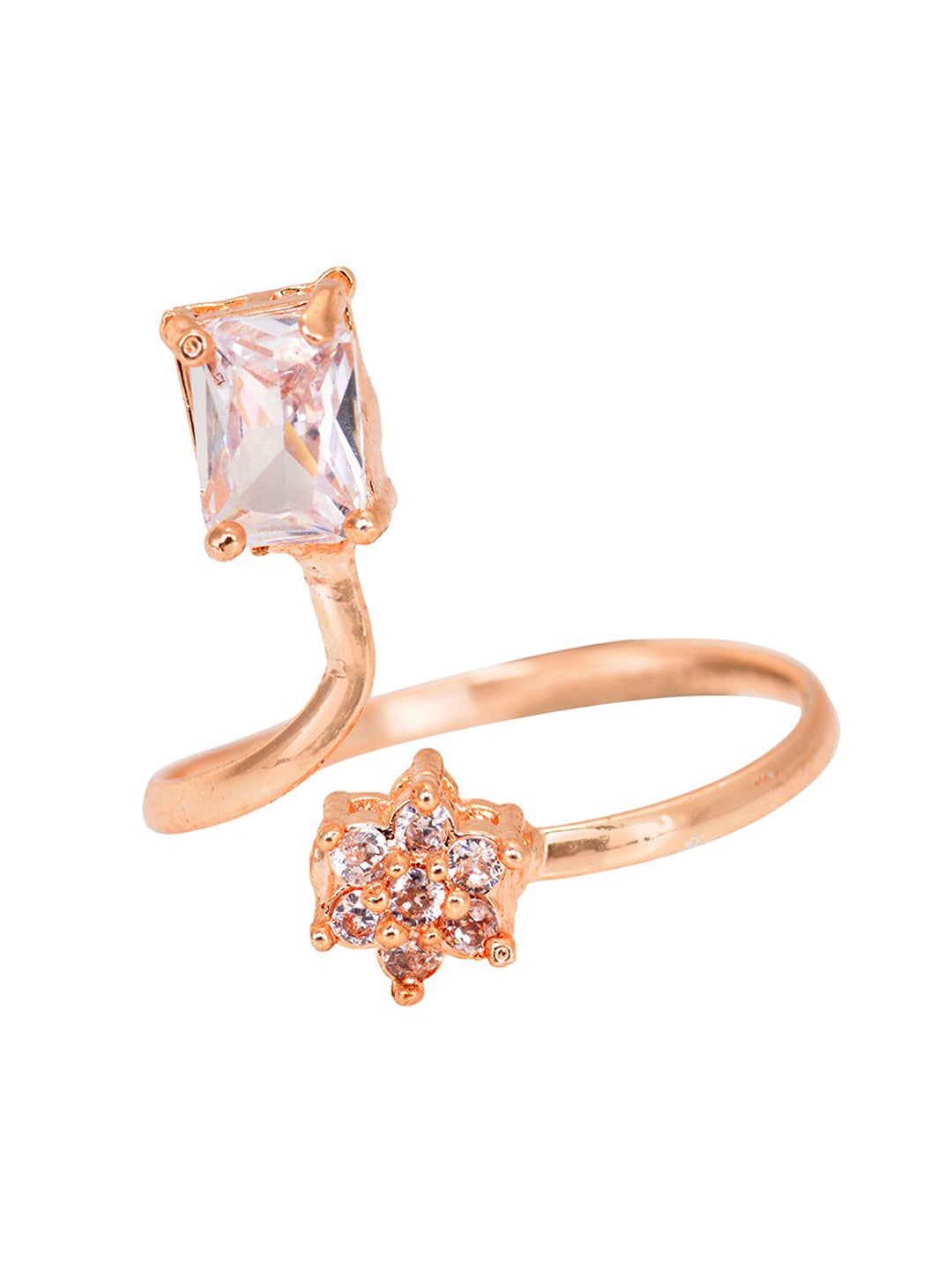Saraf RS Jewellery Rose Gold-Polished AD Studded Designer Jewellery Set