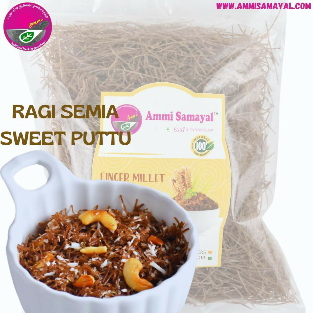 Ammi Samayal Ragi Vermicelli (Semiya/Sevai) and Natural Jaggery Combo