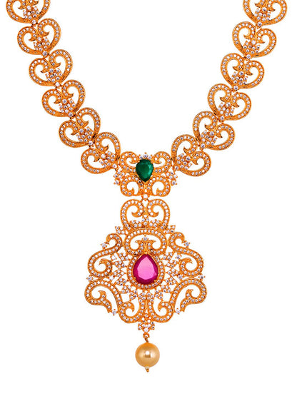 Saraf RS Jewellery Gold-Polished Multi-Colored Jewellery Set