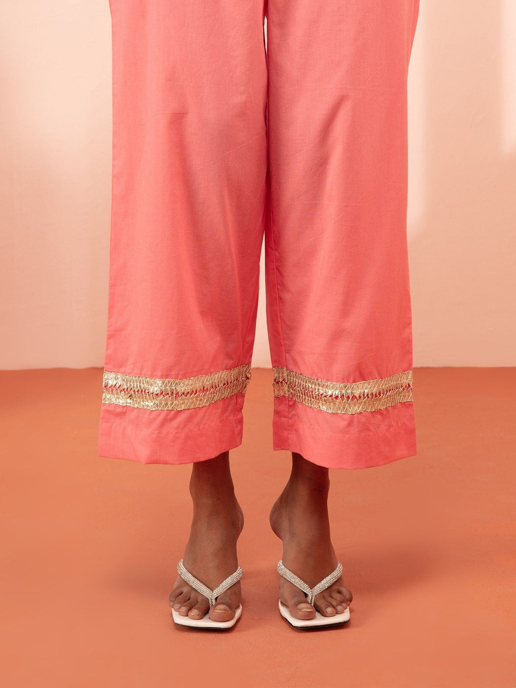 Likha Gulbarg Pink Hand Block Printed Kurta with Dupatta LIKSKD150 (Set of 3) - M