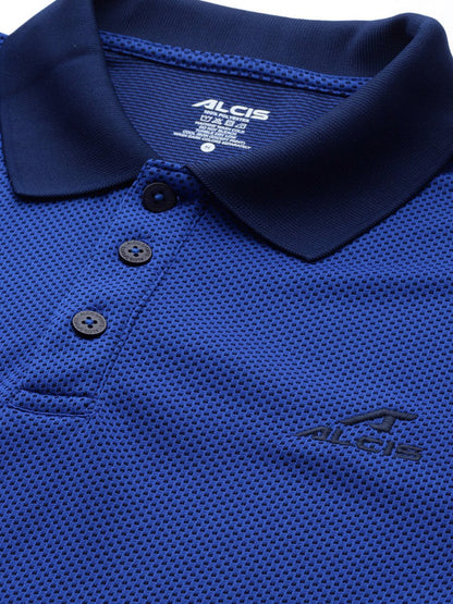 Alcis Men Colourblocked Polo Collar Dry Tech Slim Fit Sports T-shirt
