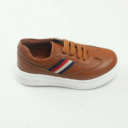 Tiny Bugs Boys Lace Up Casual Sheos - Tan