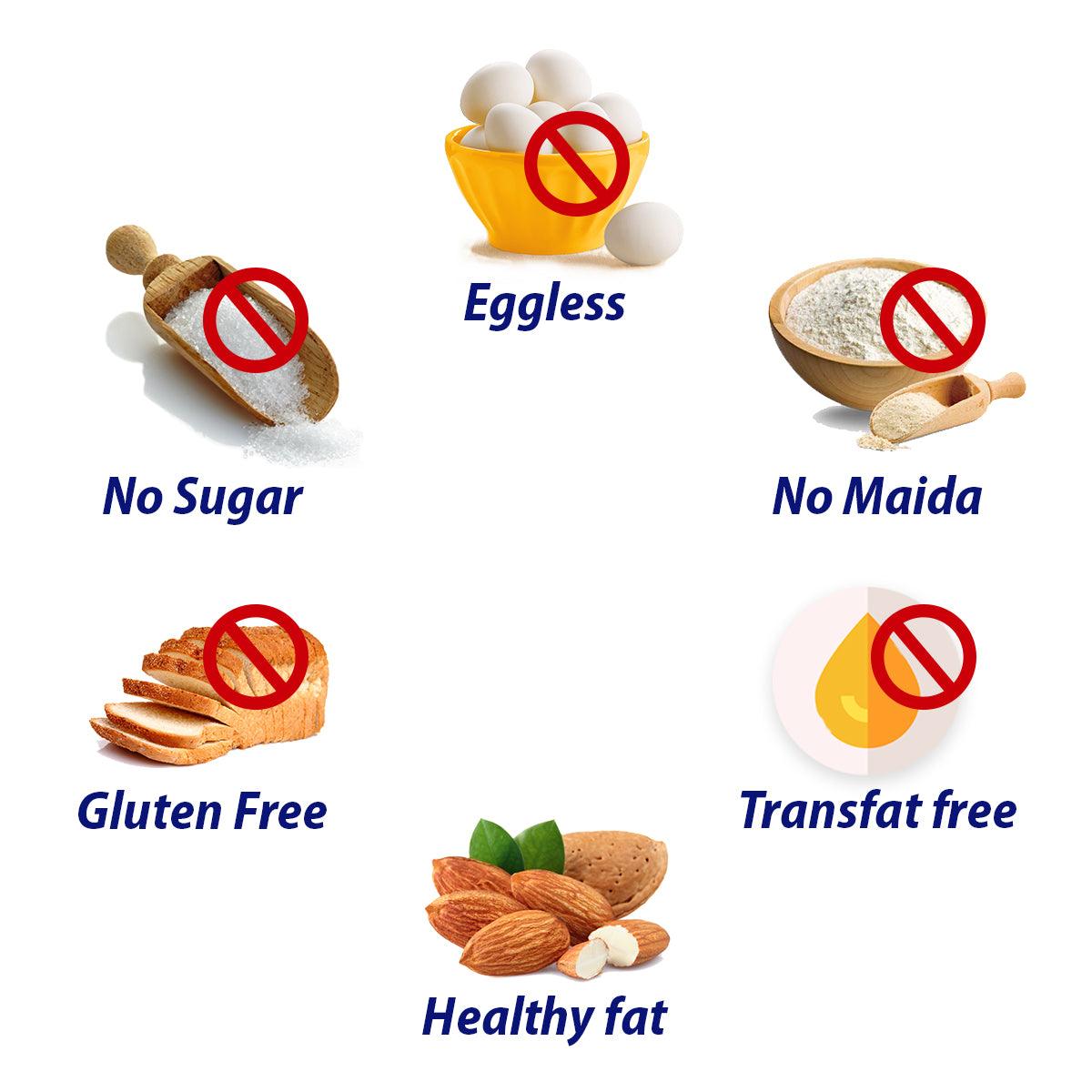 Diabexy Sugar-Free Almond Cookies - 200 gms