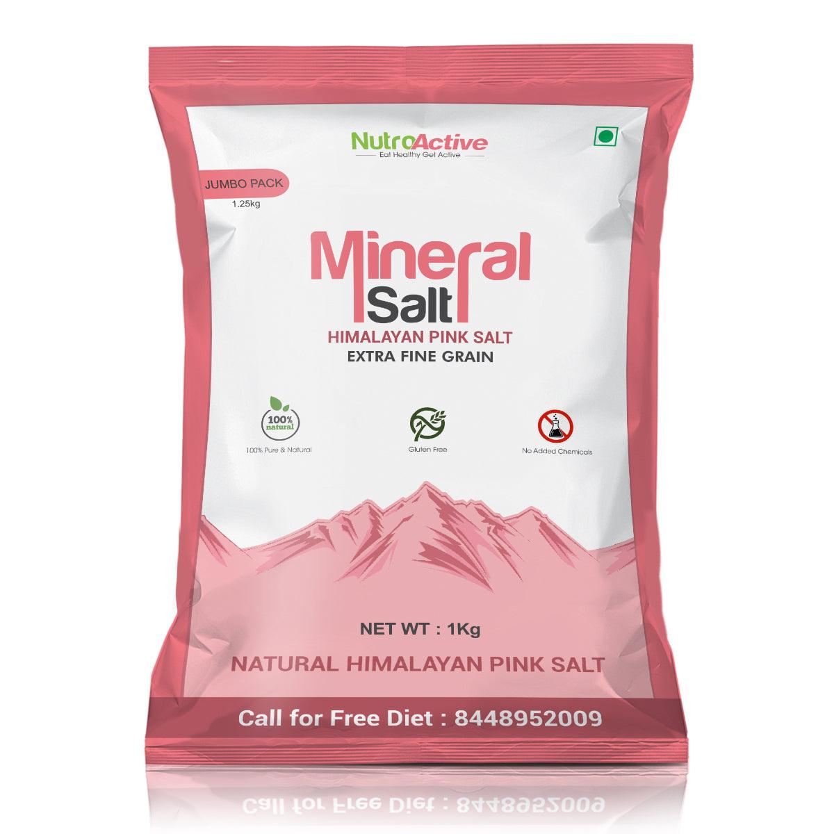 diabexy nutroactive mineral salt himalayan pink rock salt extra fine grain - 1 kg