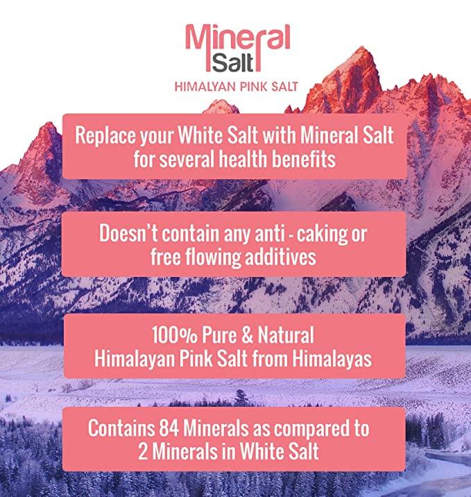 Diabexy NutroActive MineralSalt Iodized Himalayan Pink Rock Salt Extra Fine Grain - 1 kg