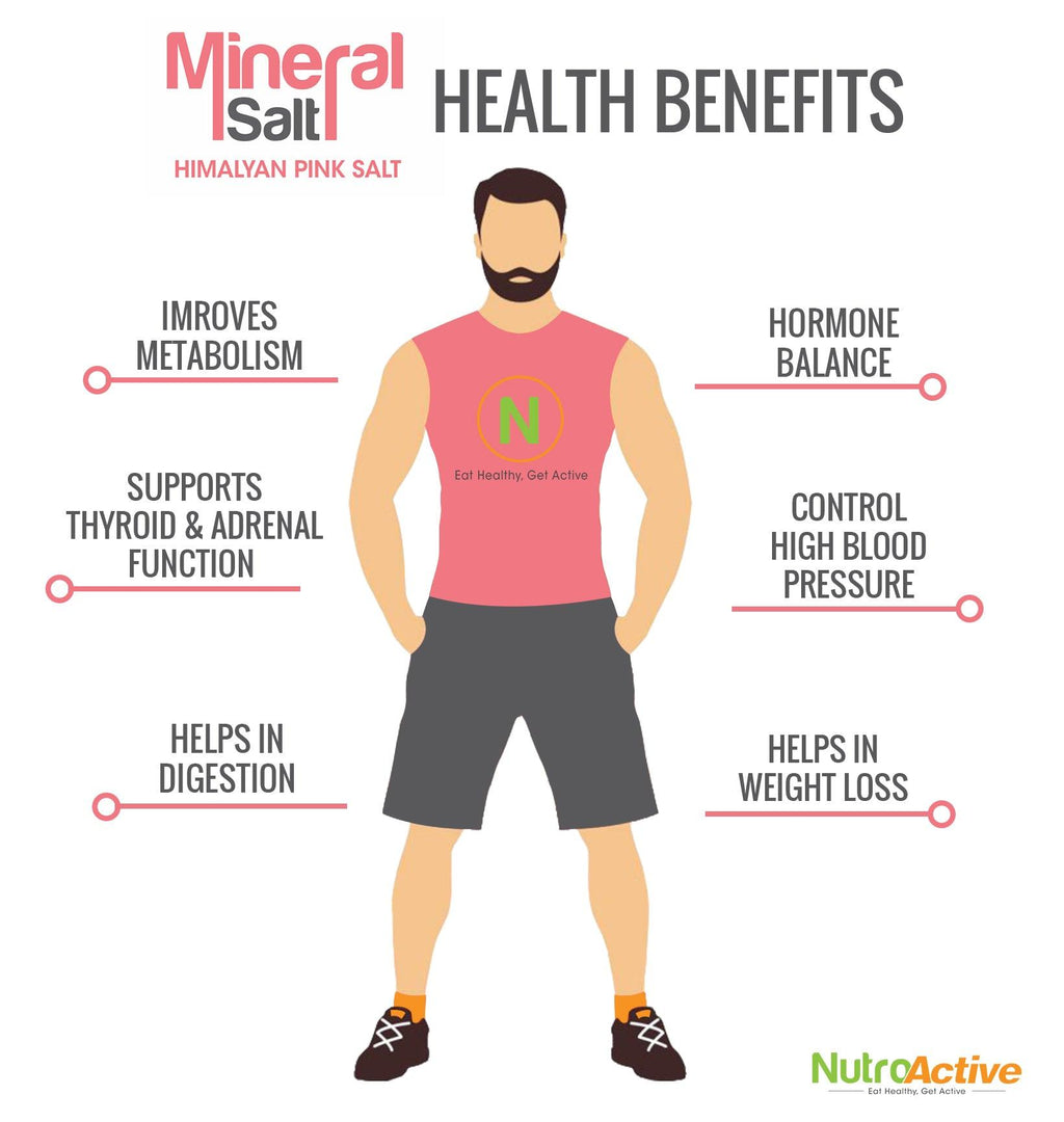 Diabexy NutroActive MineralSalt Low Sodium Himalayan Rock Pink Salt - 200 gms