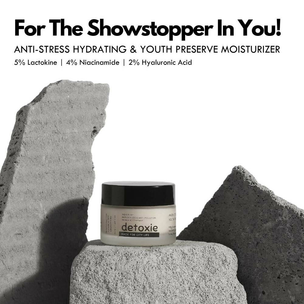 Detoxie Anti-Stress & Hydrating Youth Preserve Face Moisturizer - 50 gms