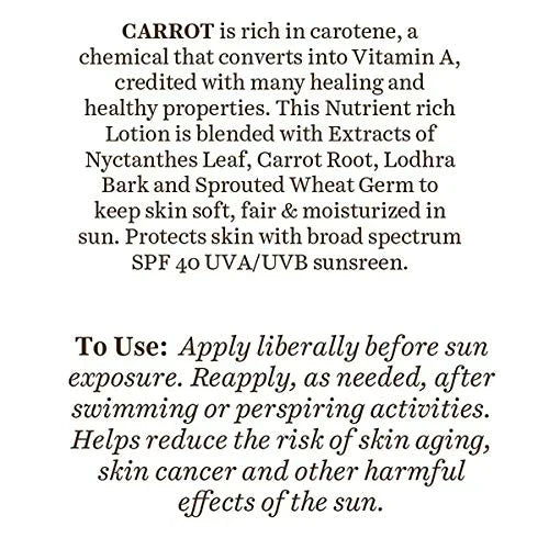 Biotique Advanced Ayurveda Bio Carrot 40+ SPF UVA/UVB Sunscreen Ultra Soothing Face Lotion