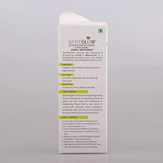 Lotus Herbals Whiteglow Intensive Skin Serum + Moisturiser