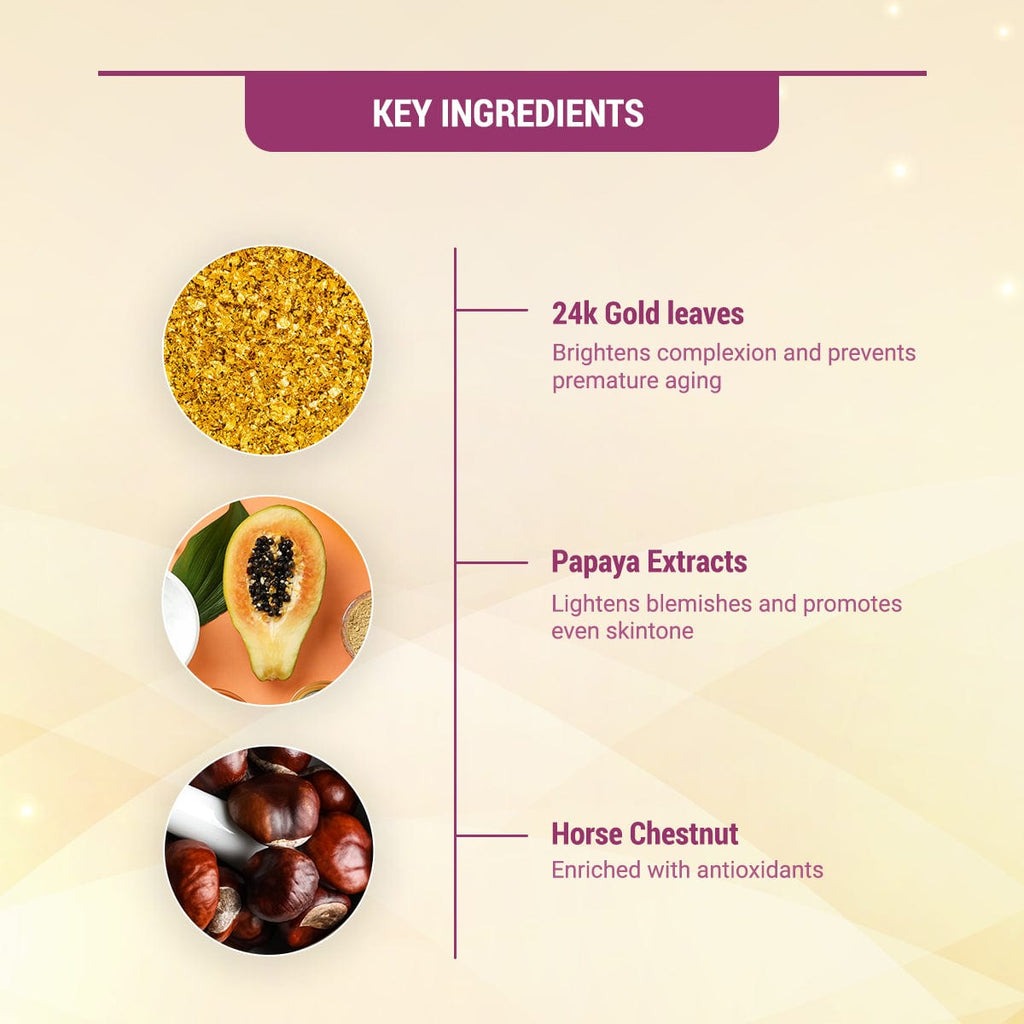 Lotus Herbals Radiant Gold Cellular Glow Facial Kit For All Skin Types
