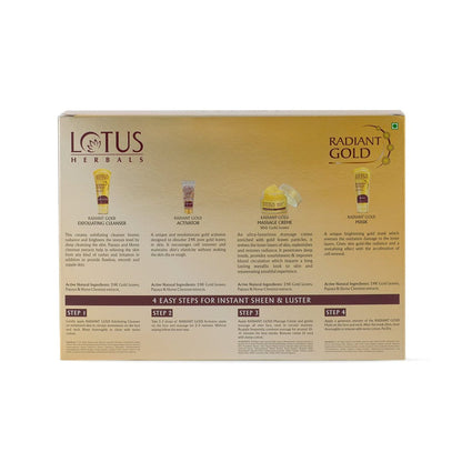 Lotus Herbals Radiant Gold Cellular Glow Facial Kit For All Skin Types