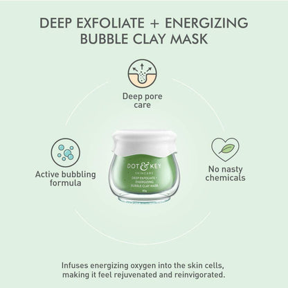 Dot & Key Deep Exfoliate + Energizing Bubble Clay Mask