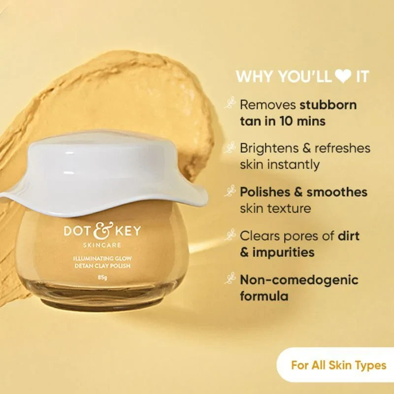Dot & Key Illuminating Glow Detan Clay Mask -85 gm