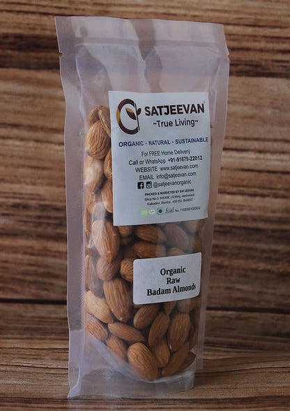 Satjeevan Organic Raw Badam Almonds