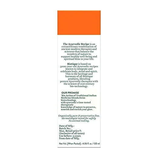 Biotique Advanced Ayurveda Bio Morning Nectar Visibly Flawless Sun Protector 30+SPF UVA/UVB Sunscreen