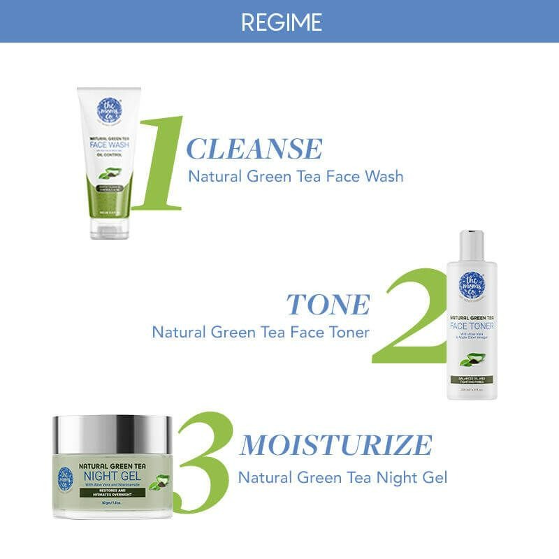 The Moms Co. Natural Green Tea Night Gel - 50g for Hydration & Skin Soothing