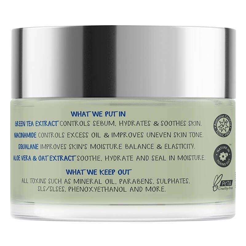 The Moms Co. Natural Green Tea Night Gel - 50g for Hydration & Skin Soothing