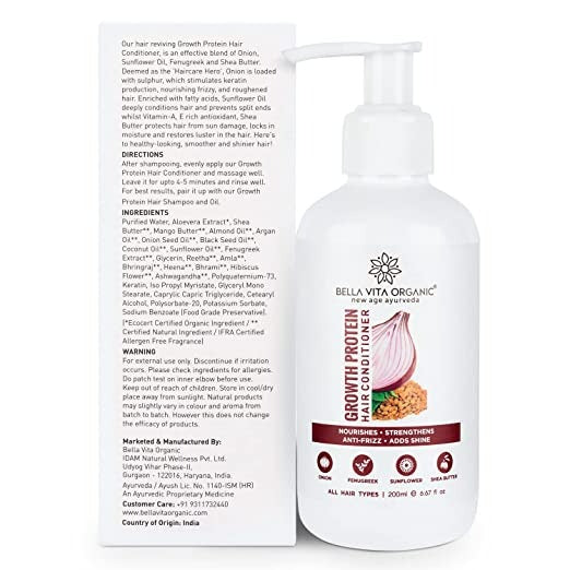 Bella Vita Organic Growth Protein Hair Conditioner - 200 ml