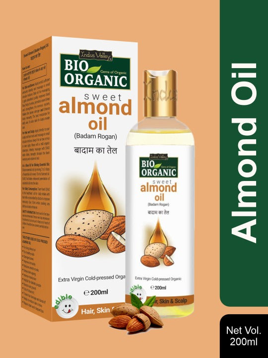 Indus Valley Bio Organic Cold Pressed Sweet Almond Oil