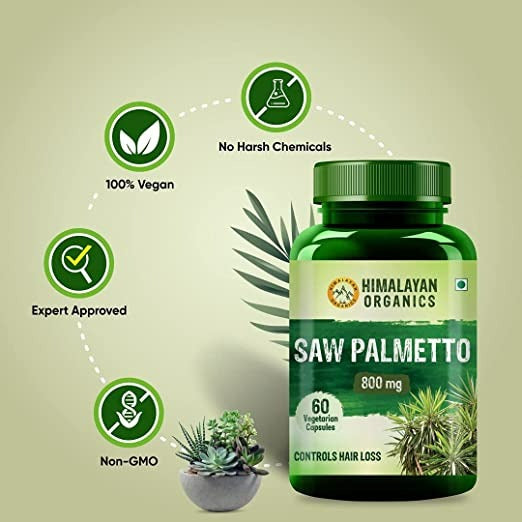 Himalayan Organics Saw Palmetto 800 mg Vegetarian - 60 tabs