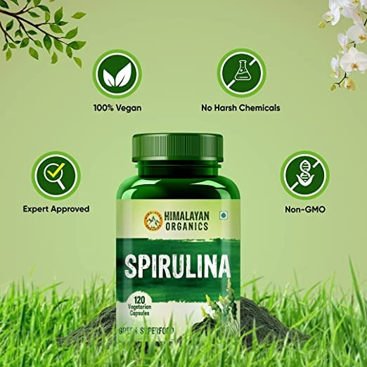 Himalayan Organics Spirulina Vegetarian Capsules - 120 Tabs