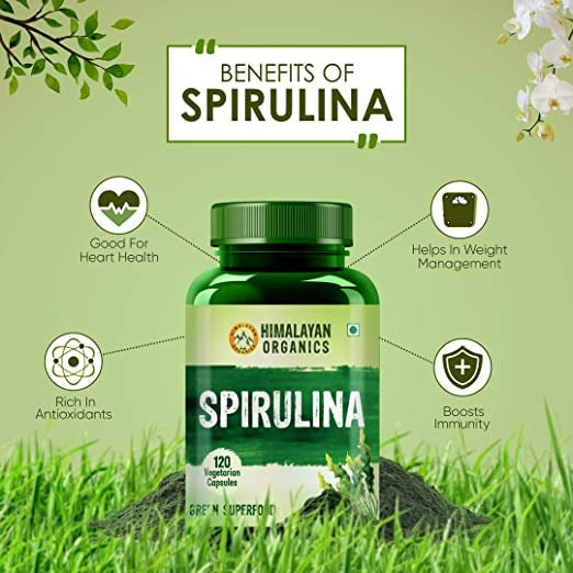 Himalayan Organics Spirulina Vegetarian Capsules - 120 Tabs
