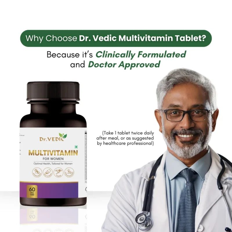 Dr. Vedic Multivitamin Women Tablets - 60 Tabs