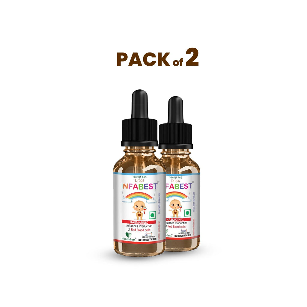 Health Best Infabest Iron Haematinic Drops for Toddlers Pack Of 2 - 30ml