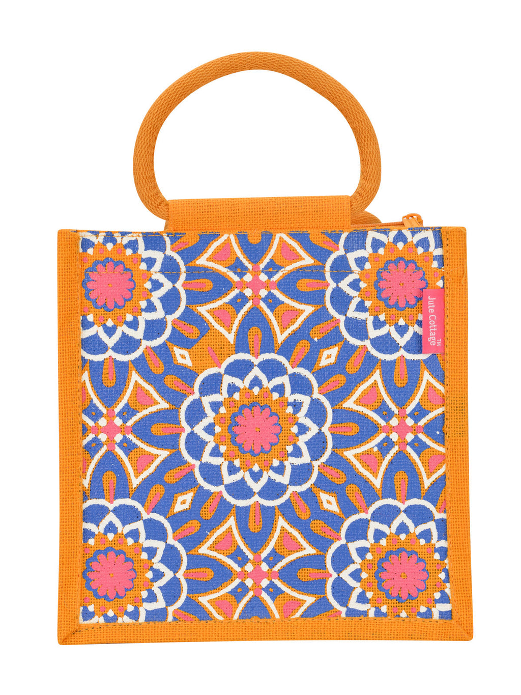 Jute Cottage Mughal Print Zipper Lunch Bag