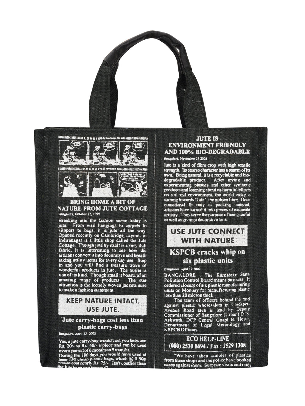 Jute Cottage Global Zipper Lunch Bag 100% Genuine Jute Bag