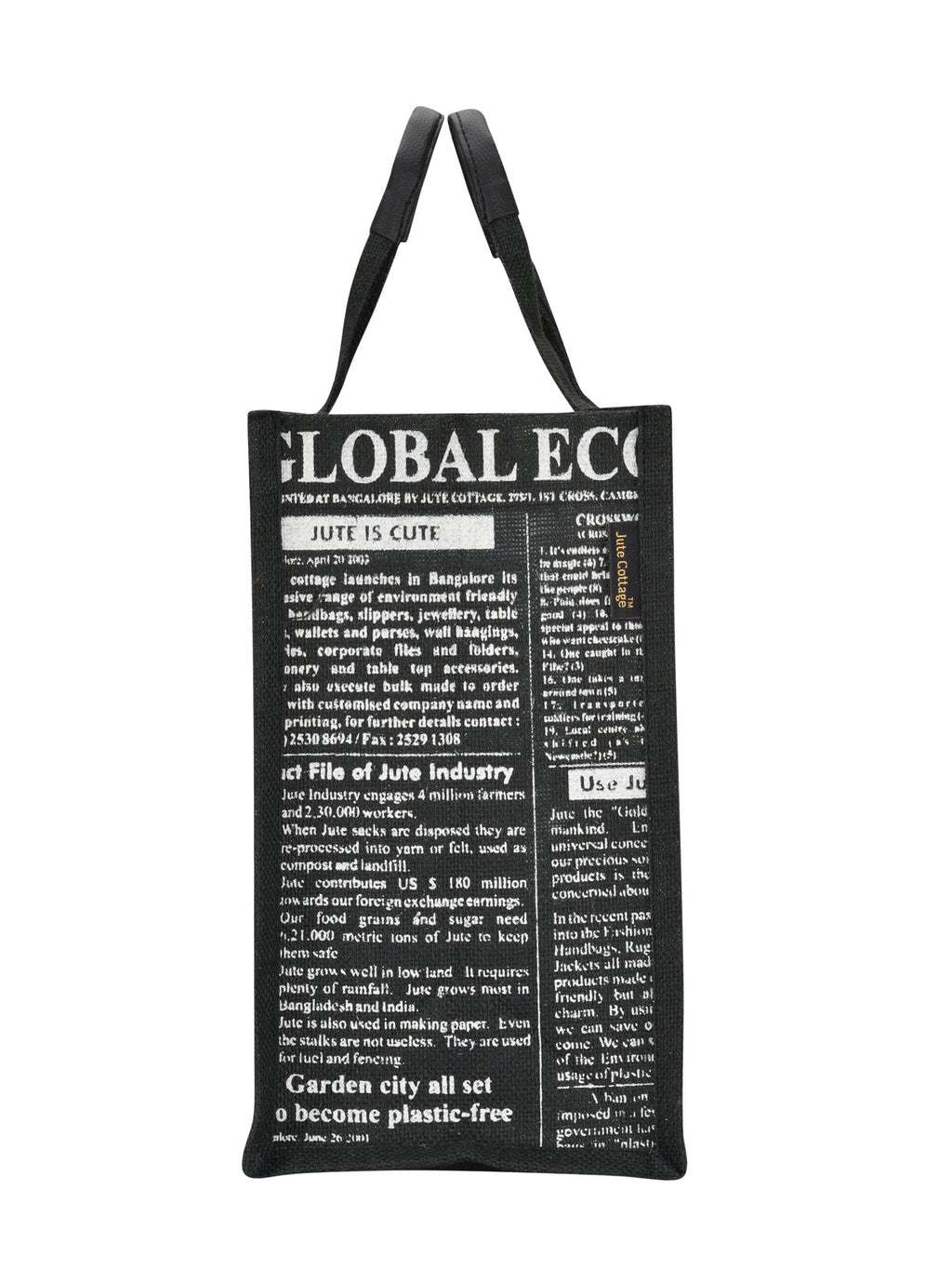 Jute Cottage Global Zipper Lunch Bag 100% Genuine Jute Bag