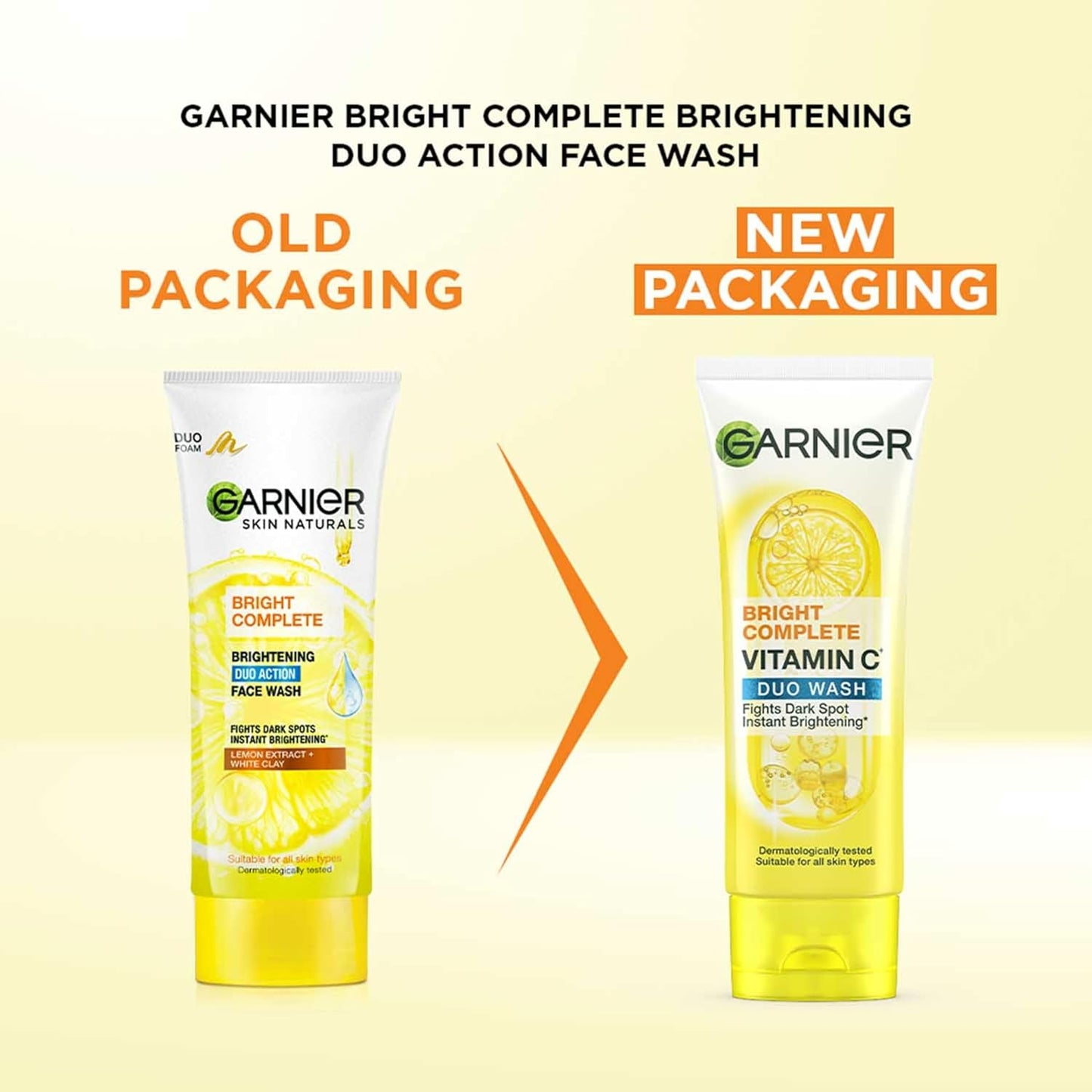 Garnier Bright Complete Brightening Duo Action Face Wash