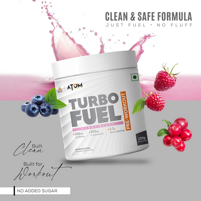 As-It-Is Atom Turbo Fuel Pre-Workout Formula Berry Blast Flavour