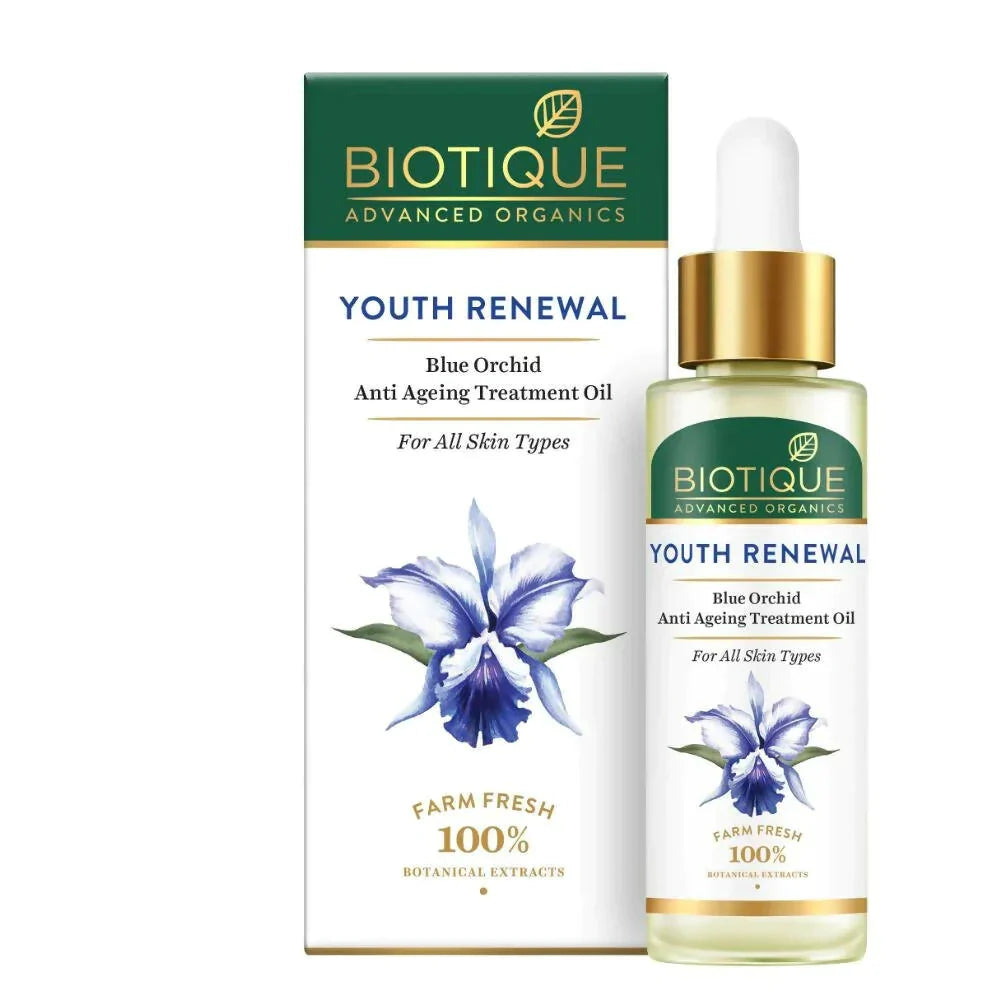 Biotique Youth Renewal Blue Orchid Anti-Ageing Treatment Oil - 30 ml
