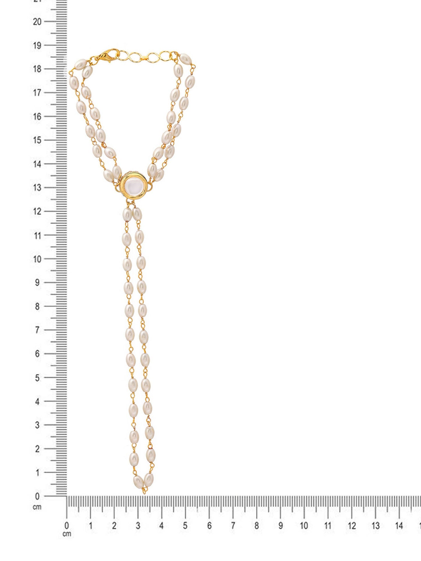 Ruby Raang Gold Kundan & Pearl Haath Phool