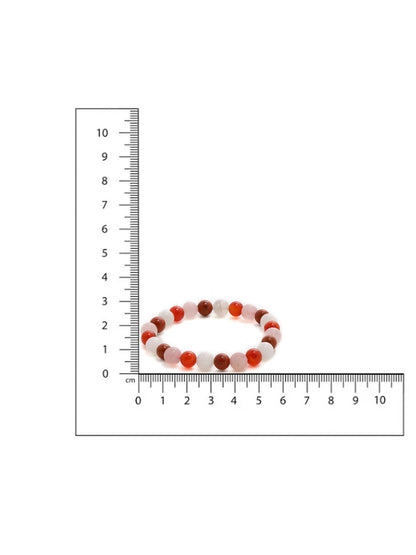 Red Carnelian, Amathyst Beads Bracelet - Ruby Raang