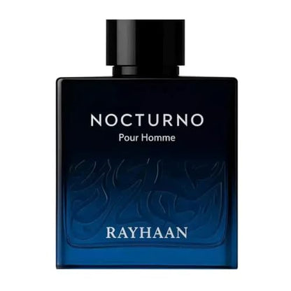 RAYHAAN Nocturno Pour Homme Eau de Parfum for Men Long Lasting Luxury Night Fragrance Elegant Black Blue Glass Bottle