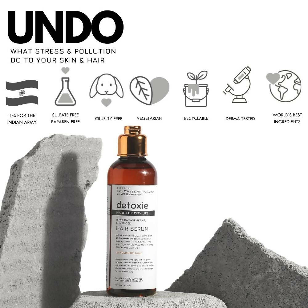 Detoxie Dry & Damage Repair Sun Block Hair Serum - 100 ml