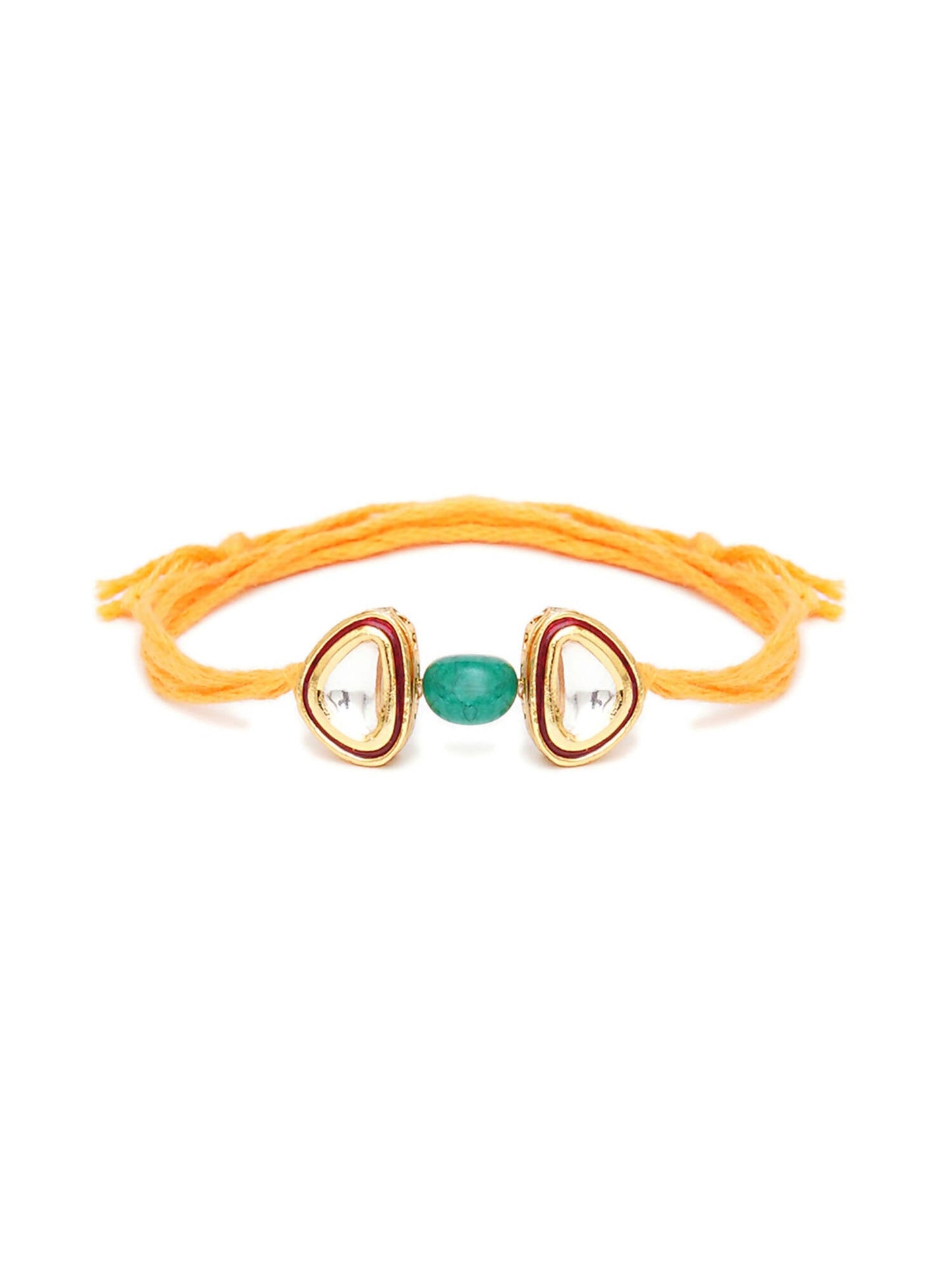 Designer kundan Rakhi - Ruby Raang