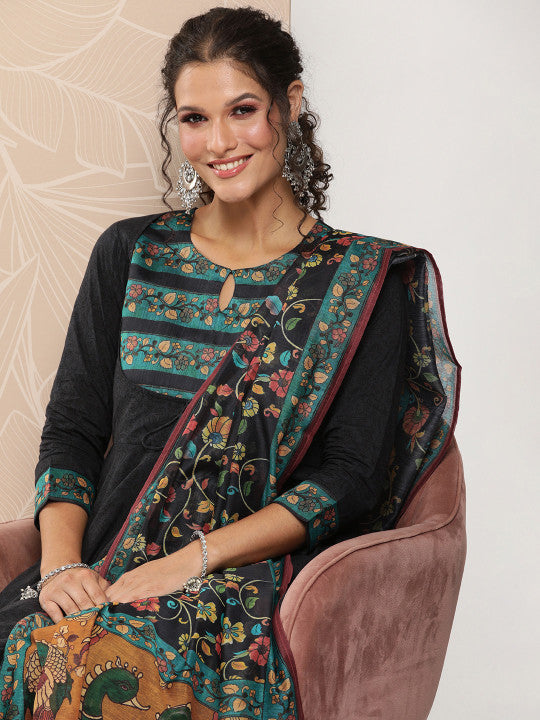 Anayna Women Ethnic Motifs Printed Anarkali Kurta with Trousers & Dupatta
