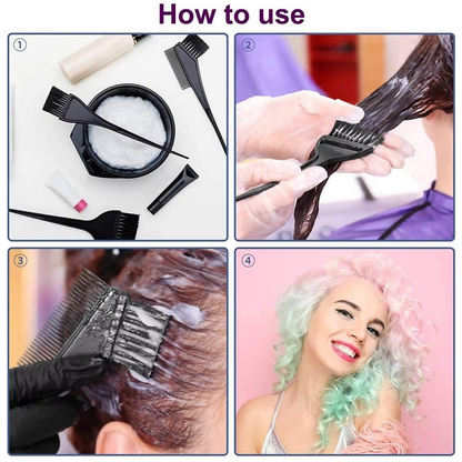 Bronson Professional Hair Dye Colouring Kit Brush And Bowl