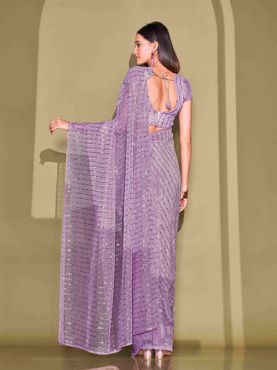 Tikhi Imli Embellished Mukaish Ready to Wear Saree
