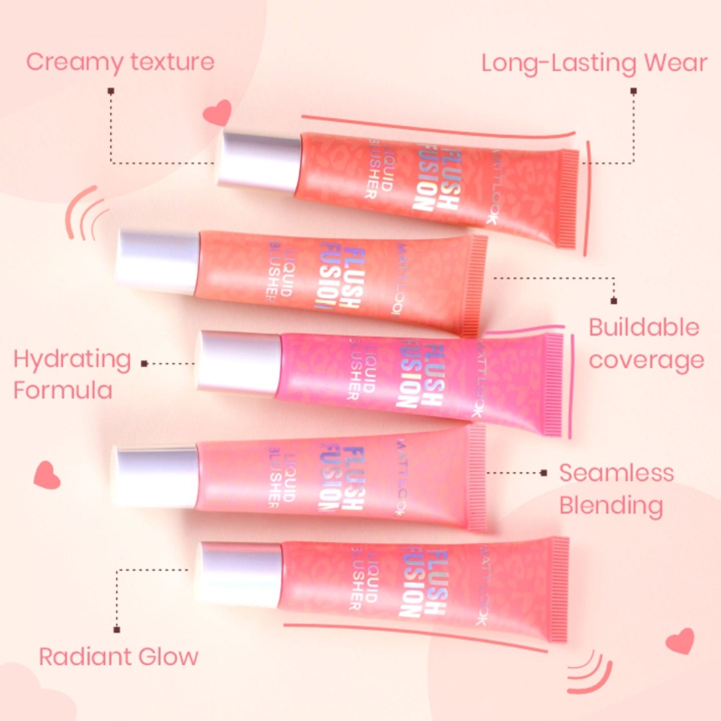 Matt Look Flush Fusion Liquid Blusher - Cherry Blossom-02